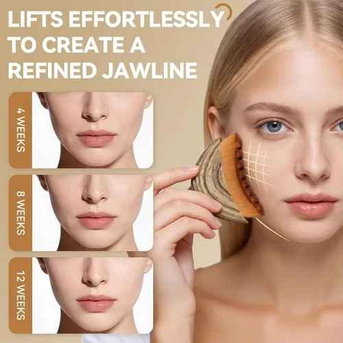 Set 2 Piezas Gua Sha Y Cepillo Facial Para Drenaje