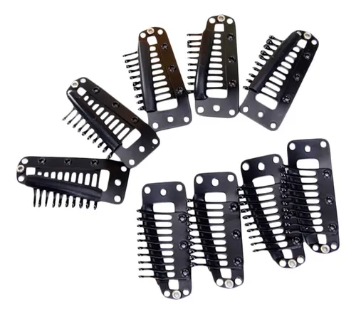 20x Negro 10 Dientes Broches – Peine Pinzas Horquillas De