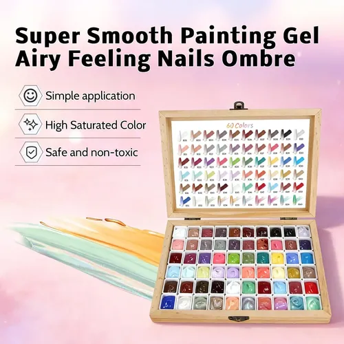 Sponge Pat Gel Uñas 60 Colores Kit Ombre