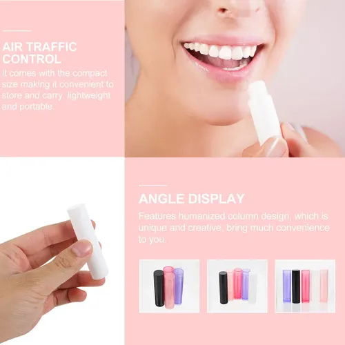 50 Tubos Vacíos Redondos Reutilizables Para Bálsamo Labial