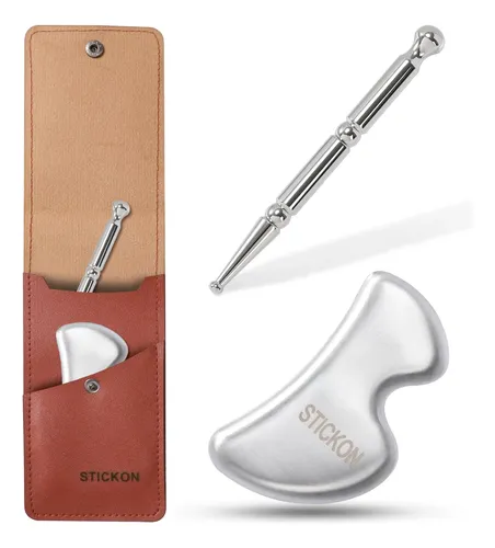 Masajeador Stickon 2 En 1: Juego De Gua Sha Y Lápiz De Acupu
