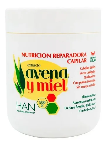 Han Avena Y Miel Mascara Capilar Nutrición Reparadora 500gr