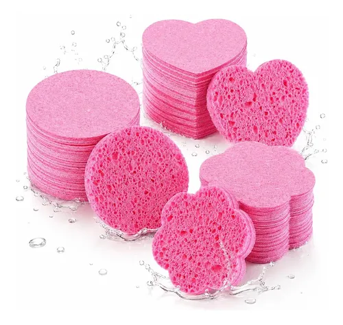 60 Unidades Esponjas Faciales De Celulosa Compresadas,