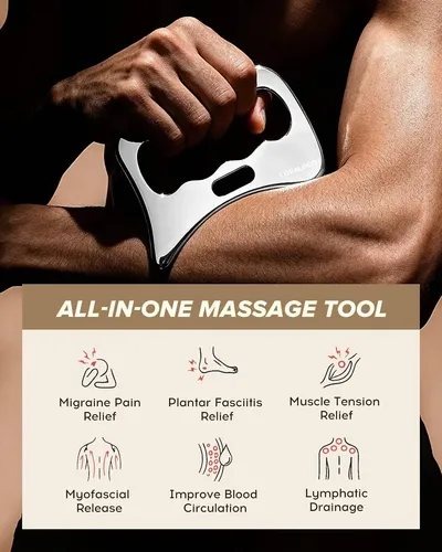 Set 4 Herramientas Gua Sha Acero Para Masaje Y Cuidado Piel