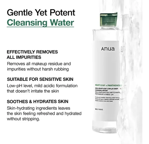 Agua Limpiadora Anua Heartleaf Low Ph Deep 500 Ml Sensitive