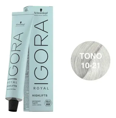 Tinte Profesional Permanente Igora Royal Schwarzkopf 60ml Tono 10-21