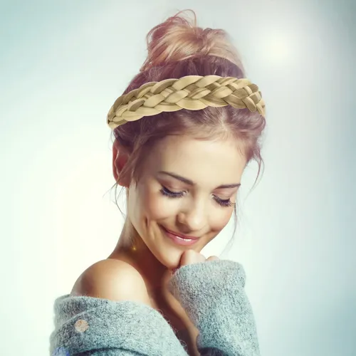 Diadema Elástica Con Trenza, Diadema Para El Cabello, Diadem