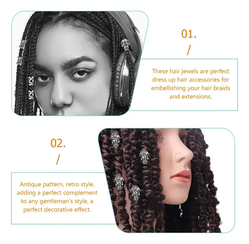 20 Accesorios De Trenzado Para Mujer, Diseño Vikingo, 20 Uni