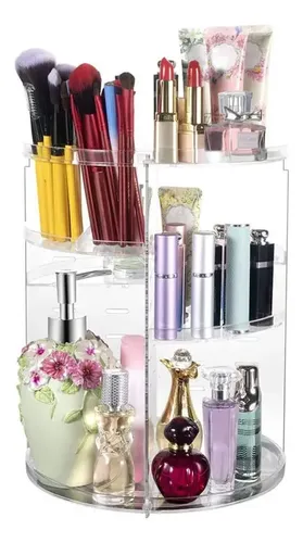 Organizador Giratorio Acrilico Porta Cosmetico Maquillaje