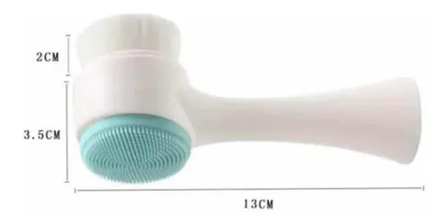 Limpiador Facial Silicona Y Cepillo Doble Manual Exfoliante