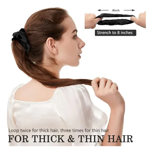 48 Pzs Ligas Cabello Satinado Elásticas, Para Mujeres Niñas