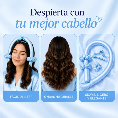 Modelador Buclera De Pelo Sin Calor Antifrizz Onduladora