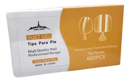 Tips Pará Pies Alta Calidad Soft Gel Paris Nigth
