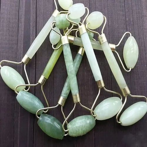 Rodillo De Jade Natural Masajeador Facial Y Antiarrugas