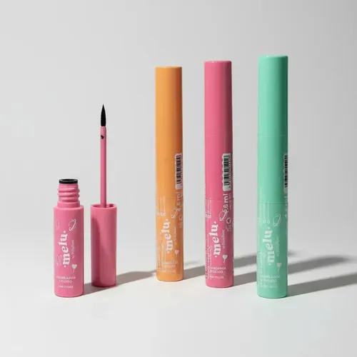 Delineador Liquido Ojos Colores Melu Ruby Rose Mate Green Tea