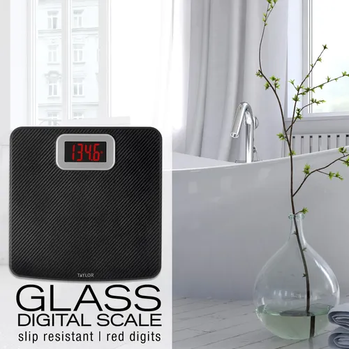 Báscula De Baño Taylor Digital Con Capacidad Para 400 Libras Negro