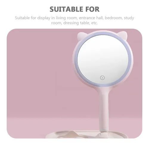 Espejo Con Iluminación Led, Espejo De Escritorio, Para Maquillaje, Uso Doméstico, Luz Para Niñas