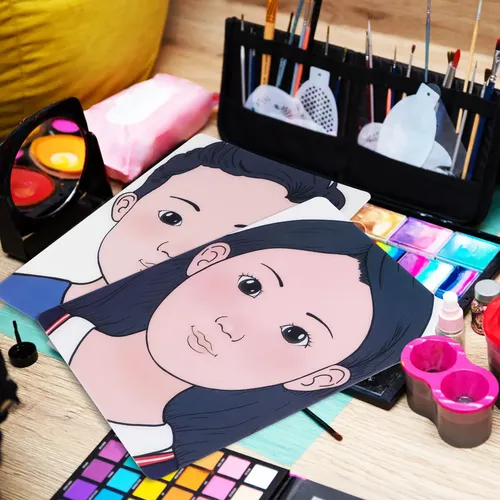 Juego De Práctica De Pintura Facial, Kit De Maquillaje Facia