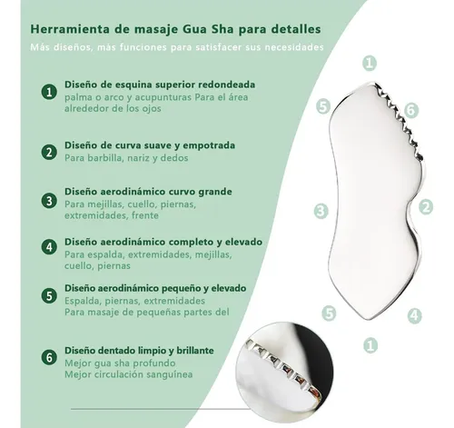 2pcs Gua Sha, Herramienta De Guasha Facial, Gua Sha Facial