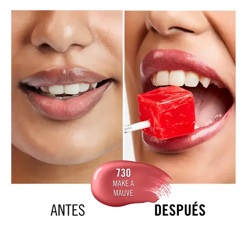 Rimmel Labial Líquido Lasting Provocalips Acabado Liso Color 730 Make A Mauve