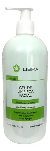 Gel Limpieza Facial Piel Mixta Zinc Hamamelis X 500ml Libra