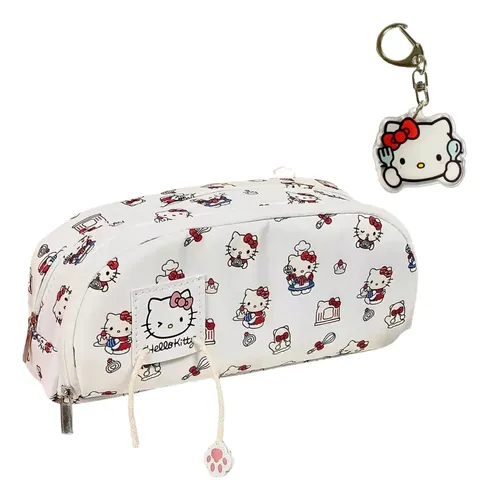 Kj Neceser De Maquillaje De Gran Capacidad Hello Kitty Blanco Hello Kitty All-over Print With Red Bows