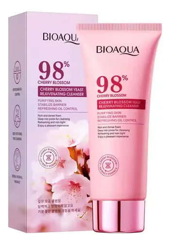 Limpiador Facial Bioaqua Sakura Levadura Espuma Densa 100g Todo Tipo De Piel