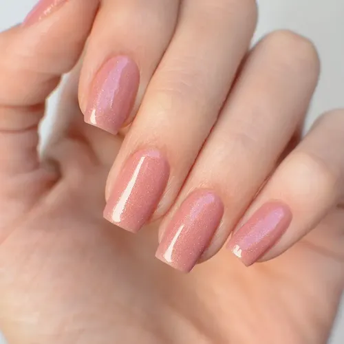 Gel Color – Rubber Base Coat – Sparkly Pink Sparkly Pink
