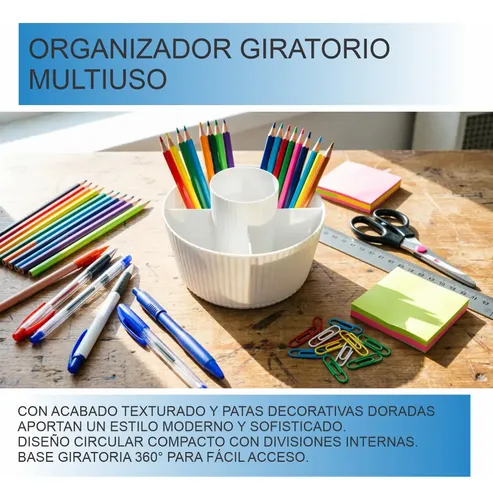 Organizador Maquillaje Porta Cosmetico De Brocha Giratorio