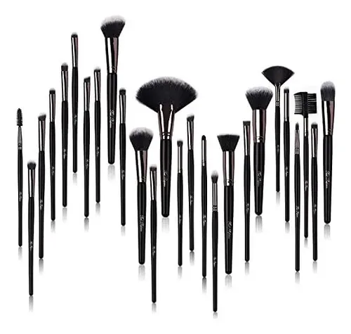 Juego De Brochas De Maquillaje Juego De Brochas De De 24 De Negro.