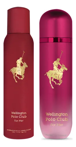 Combo Wellington Polo Club Rojo Para Mujer Perfume+deo