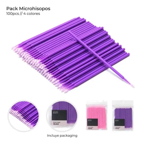 Micro Hisopos Cepillos Skora Extensión Pestañas Caja X100