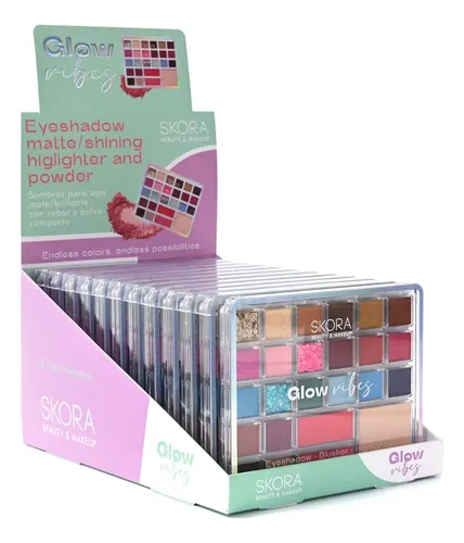 Sombras Para Ojos Rubor E Iluminador Skora Glow Vibes 39612 Color Variedad De Colores