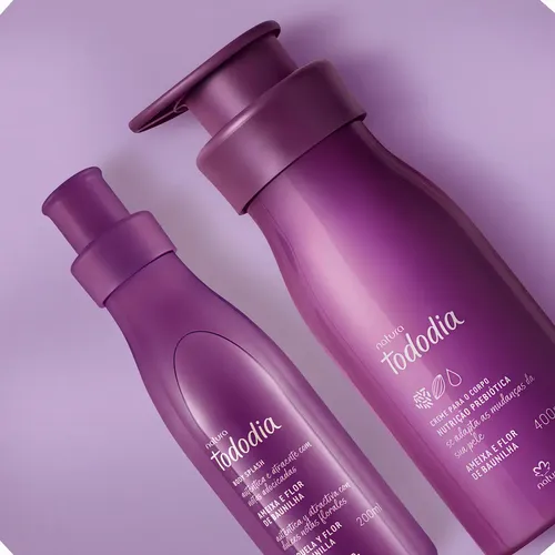 Kit Crema Y Body Splash Ciruela Flor Vainilla Tododia Natura