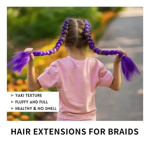 Yq Y 2pcs Cabello De Trenzas Moradas: Cosplay De Vestuario