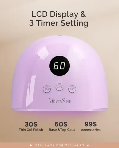 Lámpara Uv Led Compacta Para Uñas Con Sensor Morada