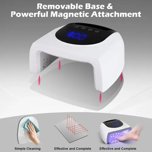 Lámpara Uv Led Linssy 96w, 42 Cuentas, 4 Temporizadores