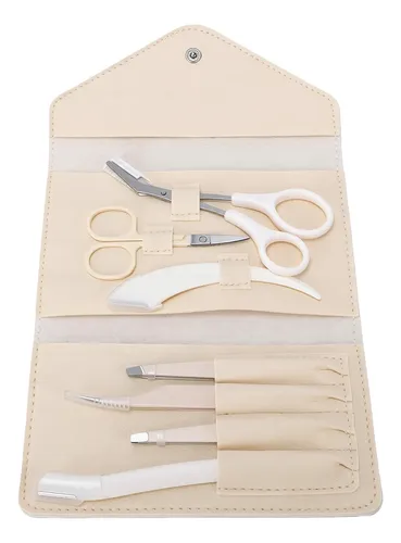 Kit De Viaje For Cejas, 7 Piezas, Recortadora, Portátil Y .