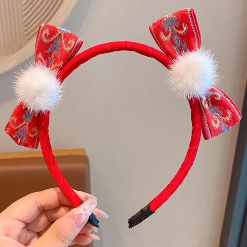 Diadema De Lazo Con Pompón Para Año Nuevo Chino