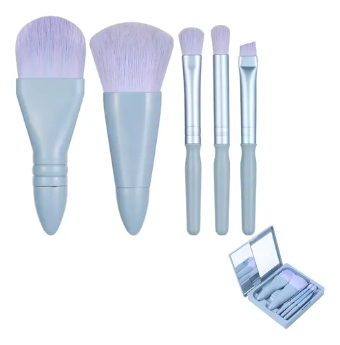 Set De Brochas De Maquillaje Tamaño Viaje, Mini Set De