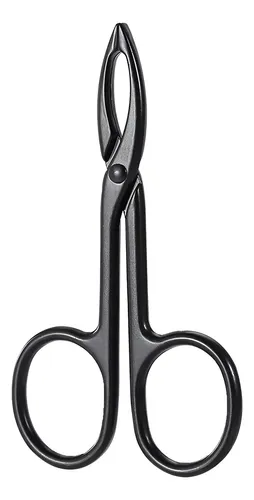Pinzas Para Cejas, Tijeras, Mango Recto Negro