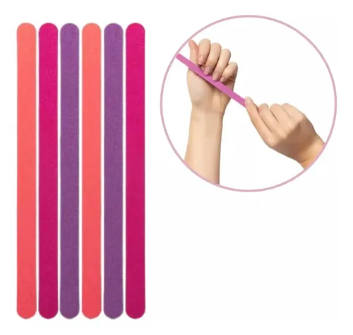 Lima de uñas de arena, 6 unidades, colores surtidos, Lanossi Ls6005
