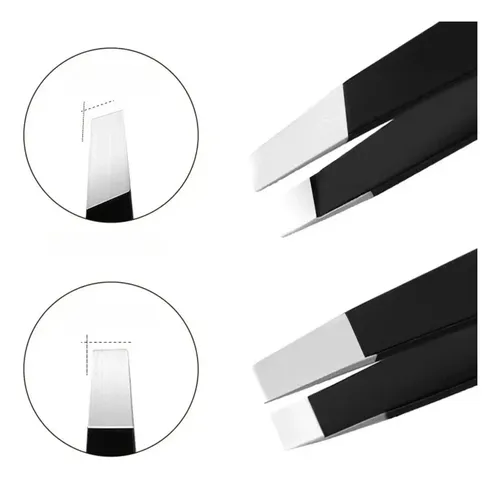 Pinza Depiladora Punta Inclinada De Acero Inoxidable Oblique Liso