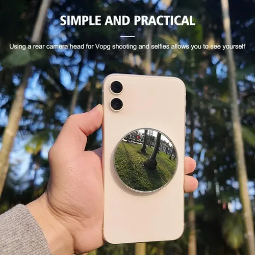 Espejo De Selfie Compacto Con Adhesivo Para Vlog Y Teléfono