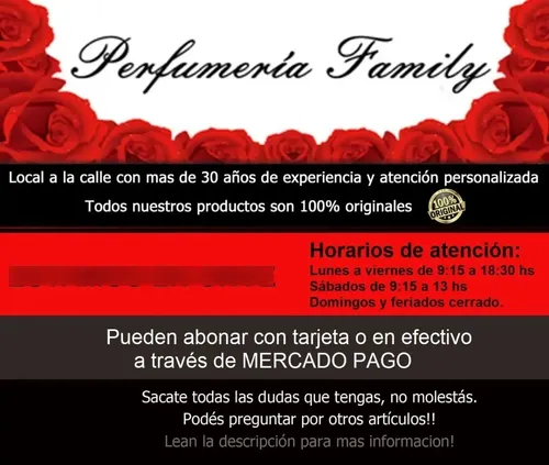 4 Perfumes Paulvic Femenino Y /o Masculino Distr. Oficial Perfumeria Family