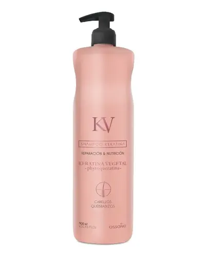 Shampoo Keratina Vegetal Cabellos Quebradizos Ossono 900 Ml