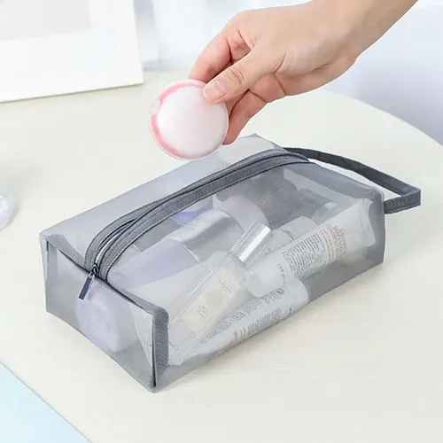 Neceser De Maquillaje Transparente Con Asa, Nuevo, Para Toil