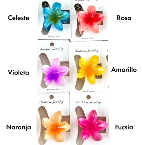 Broche Para Pelo Estilo Flor Hawaiana 4cm
