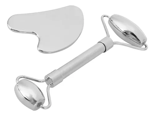 Rodillo Facial De Acero Inoxidable Gua Sha Tool Rodillo De P