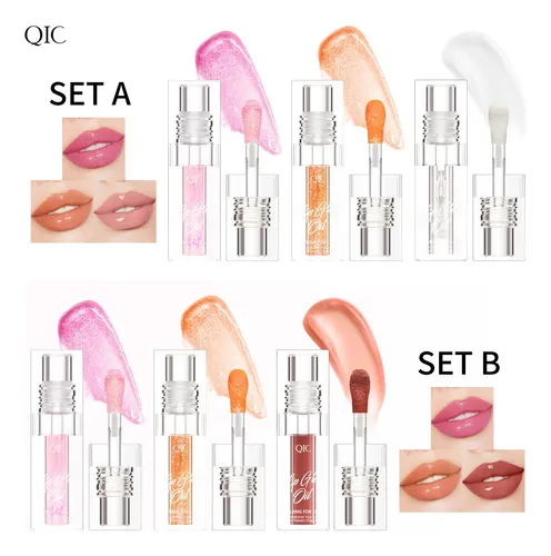 Set 3 Aceites Labiales Cambia De Color Hidratantes
